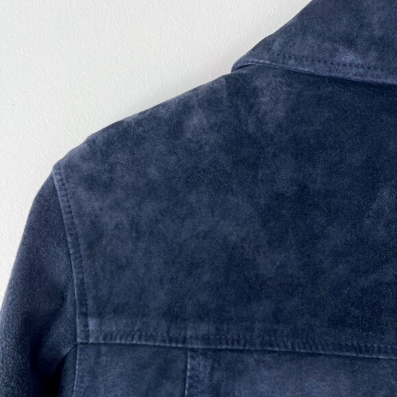 Vintage Suede Navy Blue Jacket - Picture 6 of 7